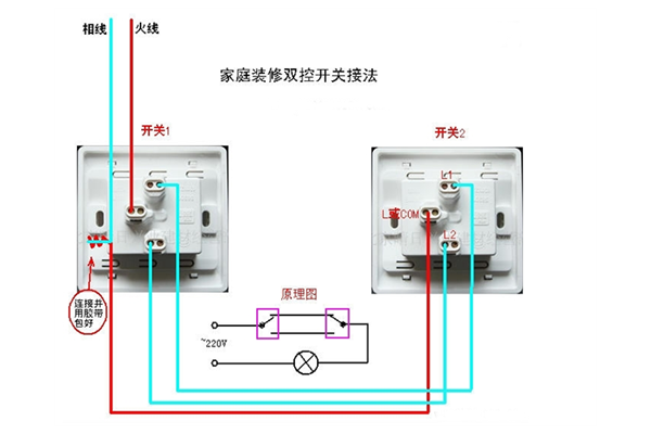 双控灯开关接法是什么