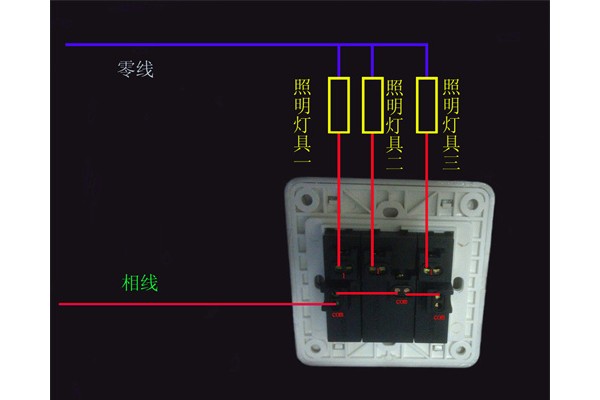 一开五孔插座开关控制灯怎么接线